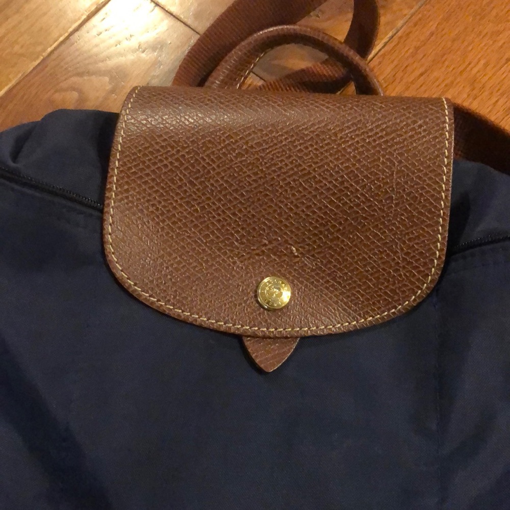 LONGCHAMP Le Pliage Small Navy Nylon Foldable Backpack